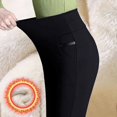 thumbnail image 1 of Pantalones de otoño e invierno para niñas gorditas de mediana edad y mayores con forro polar o sin forro polar, leggings de cintura alta para mujer, pantalones pitillo elásticos para madres, 1 of 5