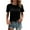 Black, variant on Cqxid525 Basic T Shirts for Women Women's T Shirts Short Sleeve Color Block/Solid Tops Casual Summer Tees