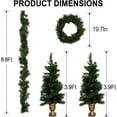 Recaceik 4Piece Christmas Tree Set, Prelit Artificial Xmas Garland
