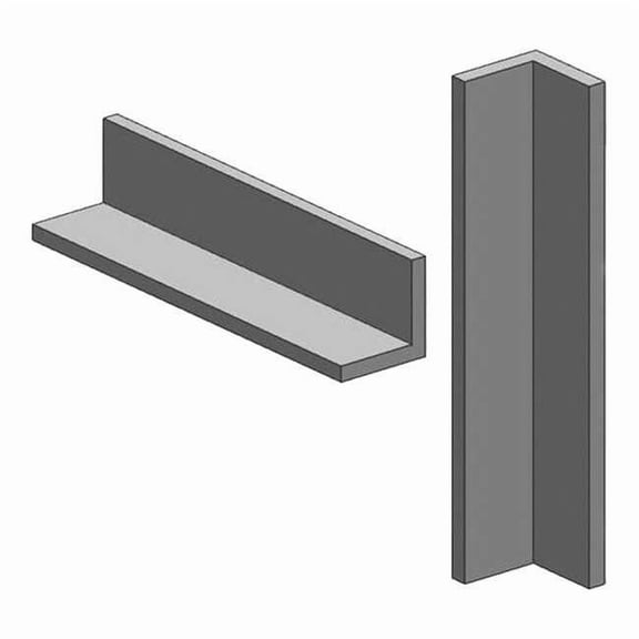 Sim Supply Carbon Steel Angle,24 in L,2 in W  ha.188x2-24
