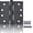 Matte Black-square-04"X4"X3.3 mm, variant on 3 Pack 4in Black Door Hinges Stainless Steel Hinges Interior Door Hinges Black Matte with Square & Round Corners Perfect for Heavy-Duty Front & Back Door, Antirust & No Squeaks