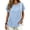 Light blue, variant on GZWYHT Linen Tops for Women Short Sleeve Kangaroo Pocket T-Shirt Crewneck Sweatshirts Lightweight Casual Athletic Work Tee Beige L