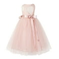 thumbnail image 2 of Ekidsbridal Heart Cutout Sequin Flower Girl Dress for Toddlers Junior Pageant Father Daughter Dance Recital Gowns 172seq 2, 2 of 3