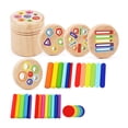 thumbnail image 2 of Juego de dados cilíndricos, juguete educativo temprano, juguete sensorial de combinación de formas, 5 en 1, 2 of 8