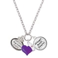 thumbnail image 1 of Delight Jewelry Keep Calm Big Sister is Here - Purple Heart Nurse Strong Zoe Necklace, 1 of 4