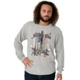 thumbnail image 4 of Fathers Day Rockin Dad Guitar USA Men's Big & Tall Long Sleeve Graphic Tee Brisco Brands 3X, 4 of 5