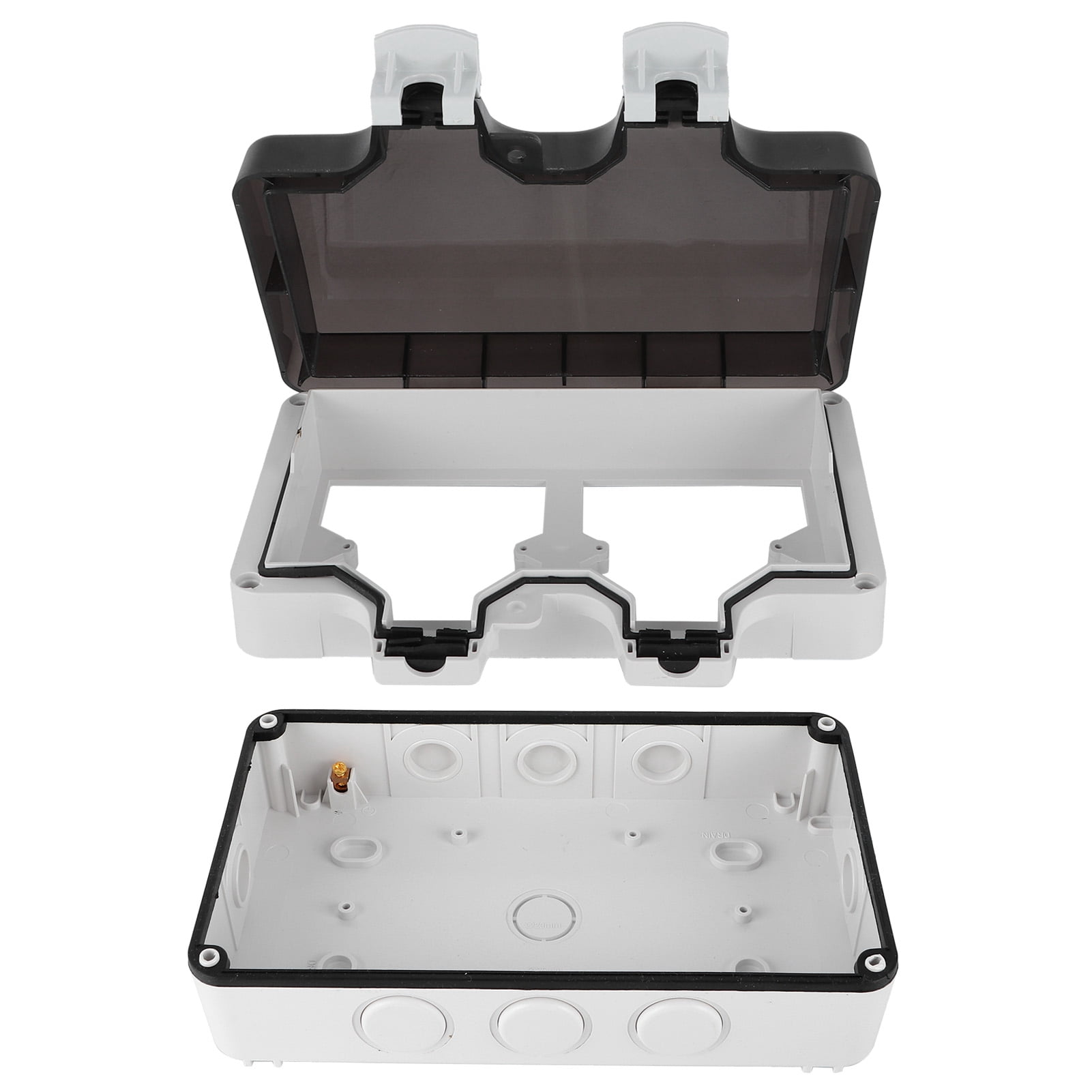 2-Gang Socket Enclosure for Outdoor Use, Durable & Multifunctional, 86 Type Design IP66 Waterproof Junction Box Estrela