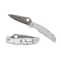Spyderco Endura 4 Folding Pocket Knife, 3-7/8" Damascus Titanium Blade - C10TIPD