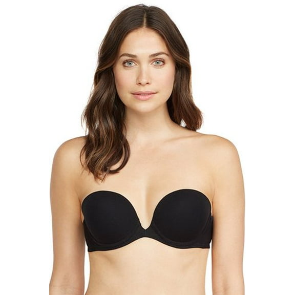 OnGossamer Next To Nothing Plunge Strapless Bra Womens,Black,32D