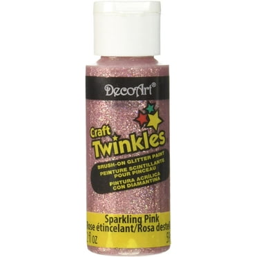 Decoart Craft Twinkles Paint 2oz Sparkling Pink