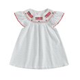 thumbnail image 4 of Gubotare Tween Dress Girls Floral Dress Boho Ruffle Sleeve Pleated Casual Swing Dresses with Pockets Size 2-3T (Light Gray,2-3 Years), 4 of 4