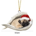 thumbnail image 2 of Dog Pendant Decorative Santa Hat Creative Anti-crack Christmas Tree Pendant, 2 of 4