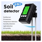 High Accurancy Soil PH Meter 6 in 1 Soil Moisture PH Temperature Sunlight Fertility Tester For Garden Planting Soil Detector