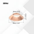 thumbnail image 2 of Uxcell Flare Gasket, 25 Pcs Fit for 1/4" Tube Size 45 Degree Copper Flared Pipe Fittings for Air Conditioner Refrigeration Accessories, 2 of 7