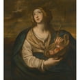 thumbnail image 2 of Niccolò de Simone 15x16 Gold Ornate Wood Frame and Double Matted Museum Art Print Titled - Saint Dorothy with a Basket of Fruits and Flowers and a Palm, 2 of 4