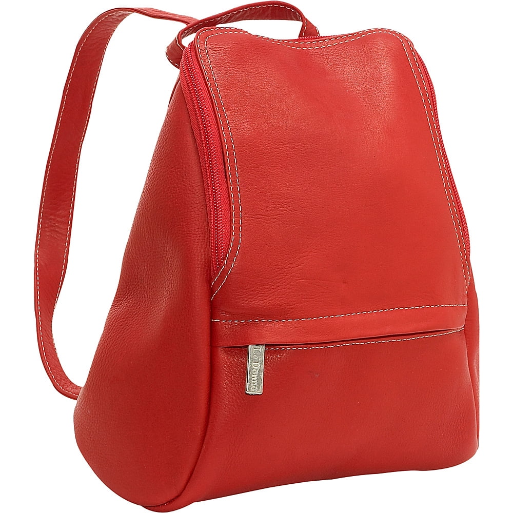 Le Donne Leather Mini Backpack Handbag, Small U-Zip Shoulder Purse