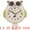 Beige, variant on Unique Bargains 1pc Lovely Owl Silent Non Ticking Wall Clock 15" x 15" x 2.8" Light Grey