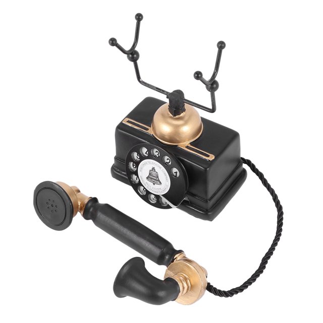 2X Industrial Loft Retro Rotary Phone Model Shop Cafe Living Room Showcase Decoration Decoration Props