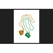 All Seasons St. Pats Shot Glass Necklace Plastic by All Seasons