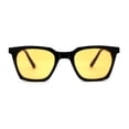 thumbnail image 1 of Stoner Pop Color Lens Hipster Thin Horn Rim Rectangular Sunglasses Black Orange, 1 of 4