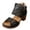 Black, variant on Blue Womens Fashion Casual Hollow Out Block Heel Gladiator Sandals Roman Buckle Ankle Strap Heeled Shoes Size 41 Weight Approx 1.06 Lbs