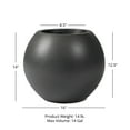 thumbnail image 7 of Ash & Ember 16" Round Sphere Charcoal Planter, 14 Gallon Lightweight Fiberstone Composite, 7 of 7