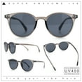 thumbnail image 2 of Classic Hipster Thin Plastic Horn Rim Normcore Round Fashion Sunglasses Slate - Black, 2 of 8