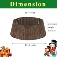 thumbnail image 4 of Collar de árbol de Navidad hecho a mano de mimbre artificial de ratán soporte de Navidad collar de árbol cesta base cubierta para decoración navideña, 4 of 5