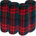 thumbnail image 6 of (24 Pack) Plaid Fleece Blankets and Throws in Bulk Pack 50 x 60 for Wedding Guests, Homeless, Pets, 160 GSM, 6 of 19