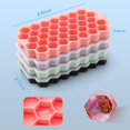 thumbnail image 4 of 3 Pieces Ice Cube Mold, Silicone Ice Cube Tray XL With Lid, Stackable And Dishwasher Safe Ice Cube Molds, For Beer,Wine And Baby Snack Included (3 Color, Set Of 3(18 Ice Cubes)), 4 of 7