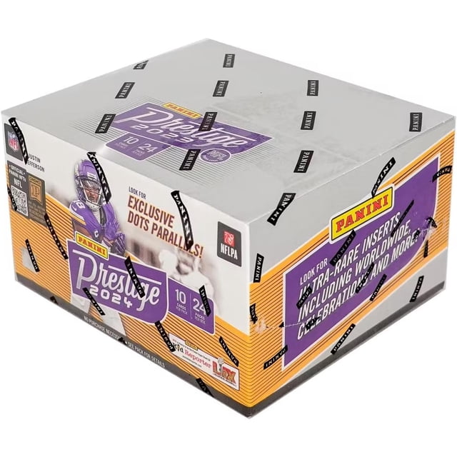 2024 Panini Prestige Football 24-Pack Trading Card Retail Box (24 Packs Per Box, 10 Cards Per Pack)