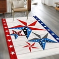 thumbnail image 3 of 4th of July Area Rug 4x6 Washable Rug Non Slip Independence Day Star American Flag Vintage Large Area Rug Indoor Floor Carpet for Entryway Bedroom Kitchen Living Room Home Office Dining Room Nursery, 3 of 8