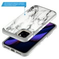 thumbnail image 2 of iPhone 11 Pro Max Case, Kaesar Slim Hybrid Dual Layer Shockproof Hard Cover Graphic Fashion Cute Colorful Silicone Skin Cover Armor Case for iPhone 11 Pro Max (White Marble), 2 of 5