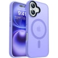 thumbnail image 1 of Entronix Étui Robuste pour iPhone 16, Dos Mat Translucide, Étui Magnétique Solide, Violet, 1 of 5