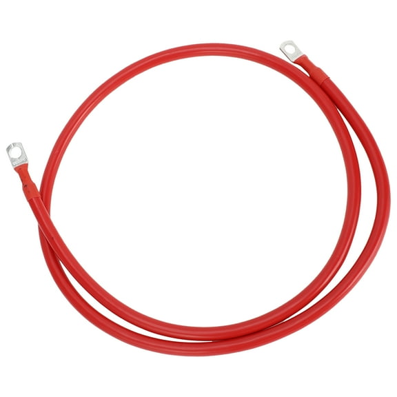 Unique Bargains 1 Pc 4 AWG Gauge 4FT Copper Battery Inverter Cable 5/16" Lug Universal Red