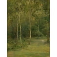 thumbnail image 2 of Ľudovít Čordák 15x18 Gold Ornate Wood Frame and Double Matted Museum Art Print Titled - Wooded Landscape with Little Birches (1894-1896), 2 of 4