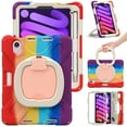 thumbnail image 6 of Case for iPad Mini 7th/6th Generation 8.3 inch 2024/2021, 360 Degree Rotating Hand Grip Shockproof Cover with Shoulder Strap, Colourful Red, 6 of 7