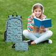 thumbnail image 7 of ALAZA Dolphins School Backpack Lunch Box Set Student Bookbag, 7 of 7