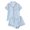 B, variant on WCJM Button Front Pajama Set Womens Short Sleeve Lapel Print Top Matching Drawstring Shorts Lightweight Breathable Knit Summer Outfit