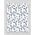 thumbnail image 1 of Mid Century Tapestry, Art Deco Inspired Pattern from Seventies with Geometrical Shapes, Wall Hanging for Bedroom Living Room Dorm Decor, 60W X 80L Inches, Turquoise Navy Blue Grey, by Ambesonne, 1 of 2
