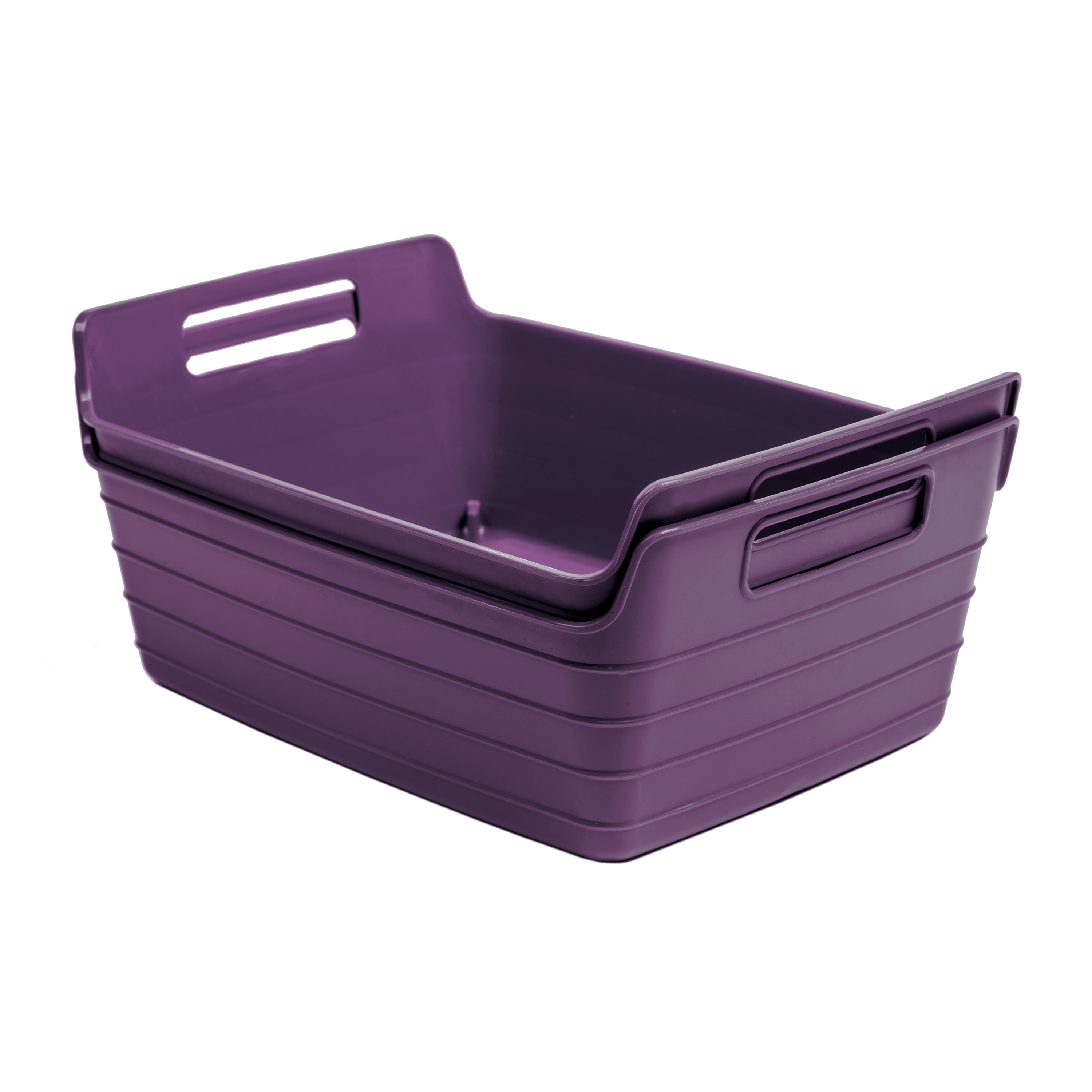 Mainstays 2pk Flex Bins Purple