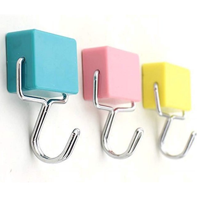 Decorative Magnetic Hooks, Sturdy Rotatable Hooks For Versatile Use In Office, School, Cruise, Apartment (3PCS)