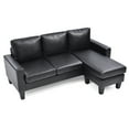 thumbnail image 5 of Glory Furniture Jenna Faux Leather Sofa Chaise in Black, 5 of 8