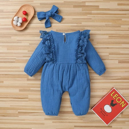 

Aayomet Baby Bodysuit Girl Fall Baby Boy Girl Sweater Oversized Long Sleeve Romper Warm Crewneck Onesie CuteToddler Knitted Winter Clothes Blue 12-18 Months