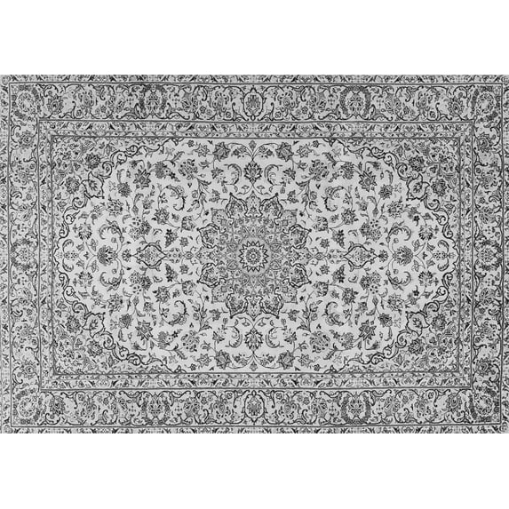 Ahgly Company Indoor Rectangle Persian Gray Traditional Area Rugs, 2' x 5'