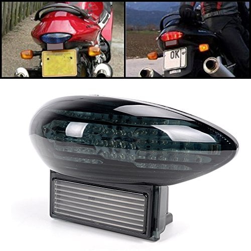 Amazinea Smoke Integrated LED Brake Stop Tail Light Turn Signal for Suzuki Hayabusa GSX1300R 99-07 Katana 600/750 03-06