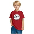 thumbnail image 4 of Économies d'Été! SROBPTY Chemises à Manches Courtes pour Tout-Petits, T-Shirt Imprimé Baseball pour Garçons et Filles, Mode Col Rond Imprimé Manches Courtes Rouge, 4 Ans, 4 of 5