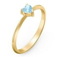 thumbnail image 3 of Heart Birthstone Ring - Blue Topaz (December), 3 of 6
