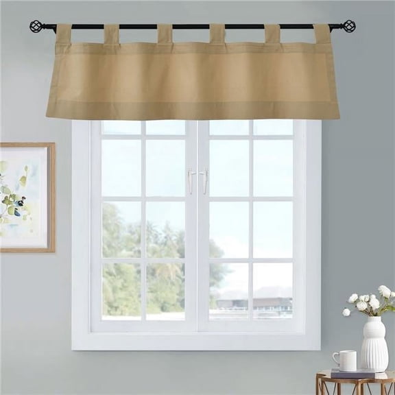 Commonwealth Thermalogic Weather Insulated Cotton Fabric Tab Valance - 40"x15" - Khaki