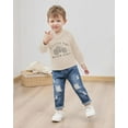 thumbnail image 3 of WESIDOM Toddler Boy Clothes,Long Sleeve Printing Hoodie+Jeans Pants Toddlers Boys Outfits Set 1-6Y Kids Clothing, 3 of 15
